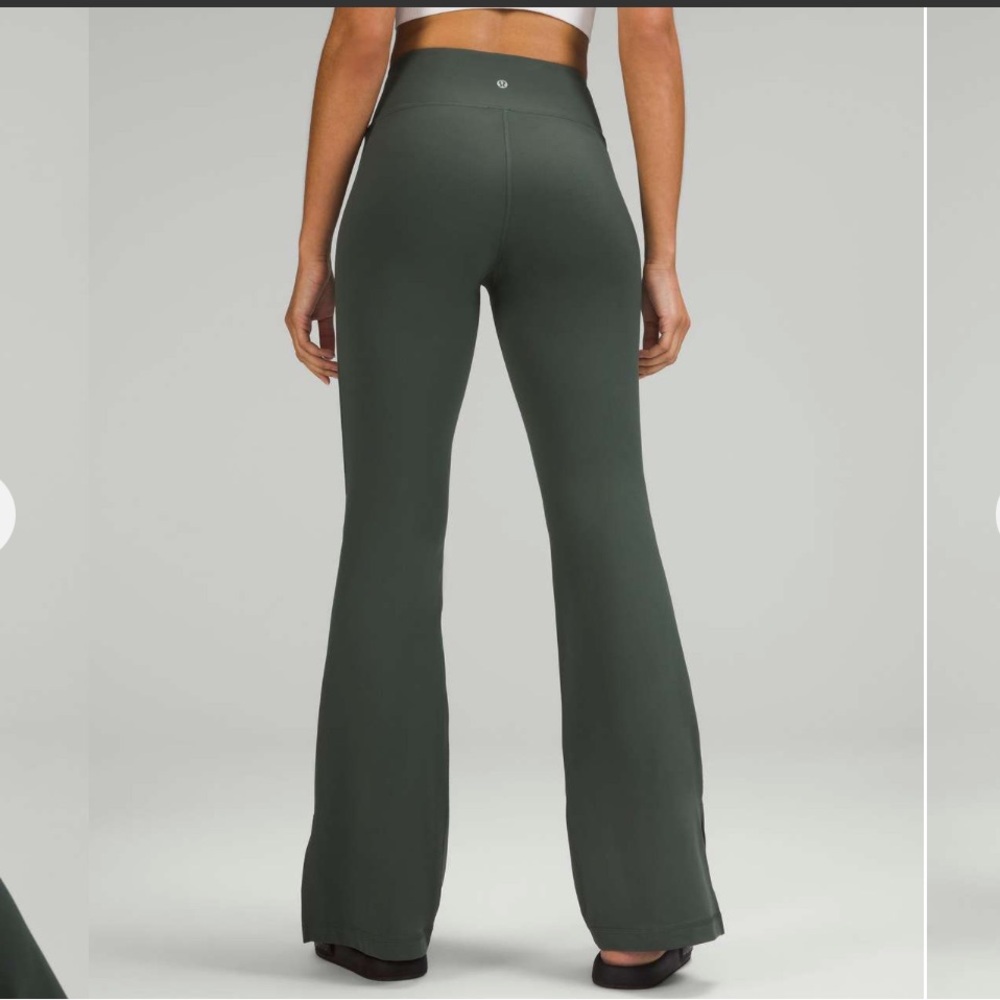 NWT lululemon Groove High-Rise Split-Hem Flare Smoked Spruce Pant